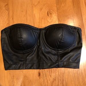 Forever 21 Faux Leather Crop Top